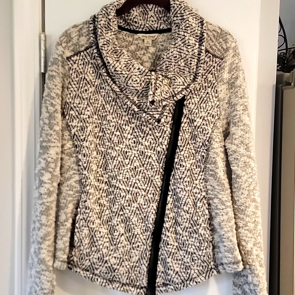 Lucky Brand Black and White Patterned Jacket